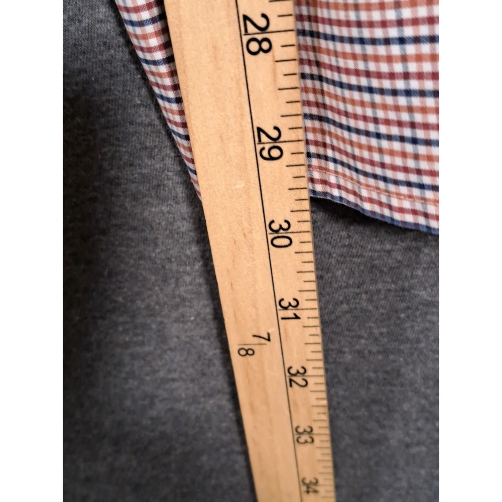 IZOD Mens 4XL Long Sleeve Check Button Down Shirt Red Blue‎ White Plaid Big Tall - Picture 8 of 9
